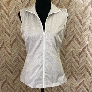 Lady Hagen Gray and White Activewear Vest with Pockets Size Small Golf